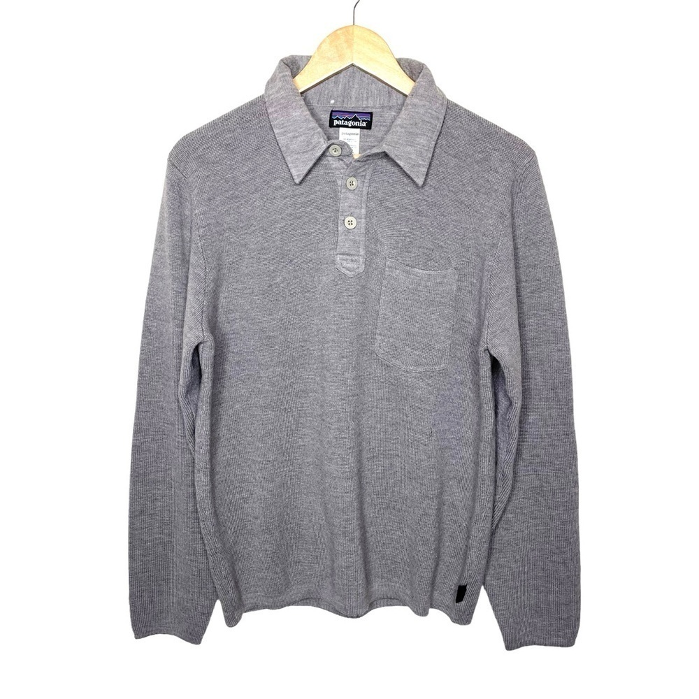 Patagonia Men’s Long Sleeve Knit Polo Sweater Medium